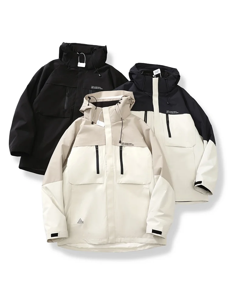 

ex Casual Detachable down Jaet 2024 Winter New Sle Waterproof Polyester Fabric White Du down Filling Youth ular