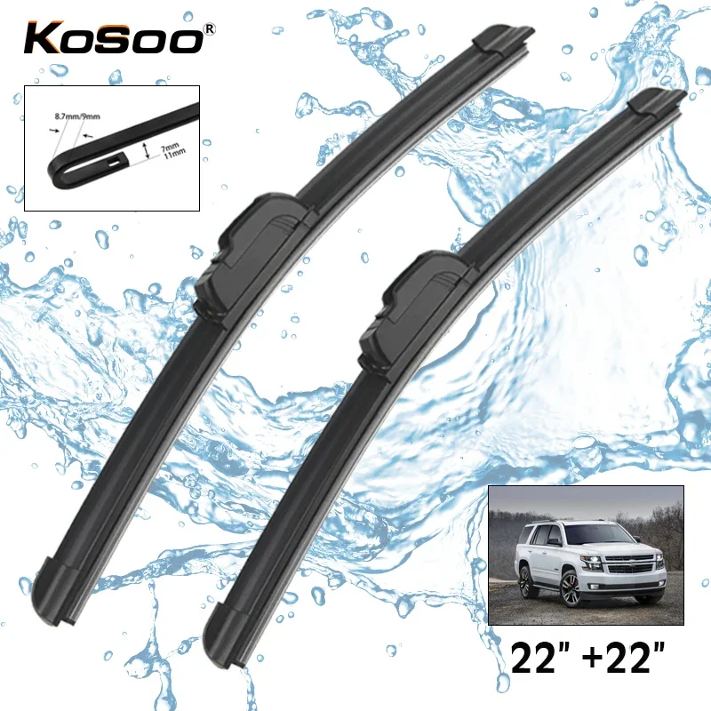 Car Wiper For Chevrolet Tahoe MK4 2015-2020 Windshield Rubber Silicon Refill Front Window Wiper 22"+22" LHD RHD Accessories