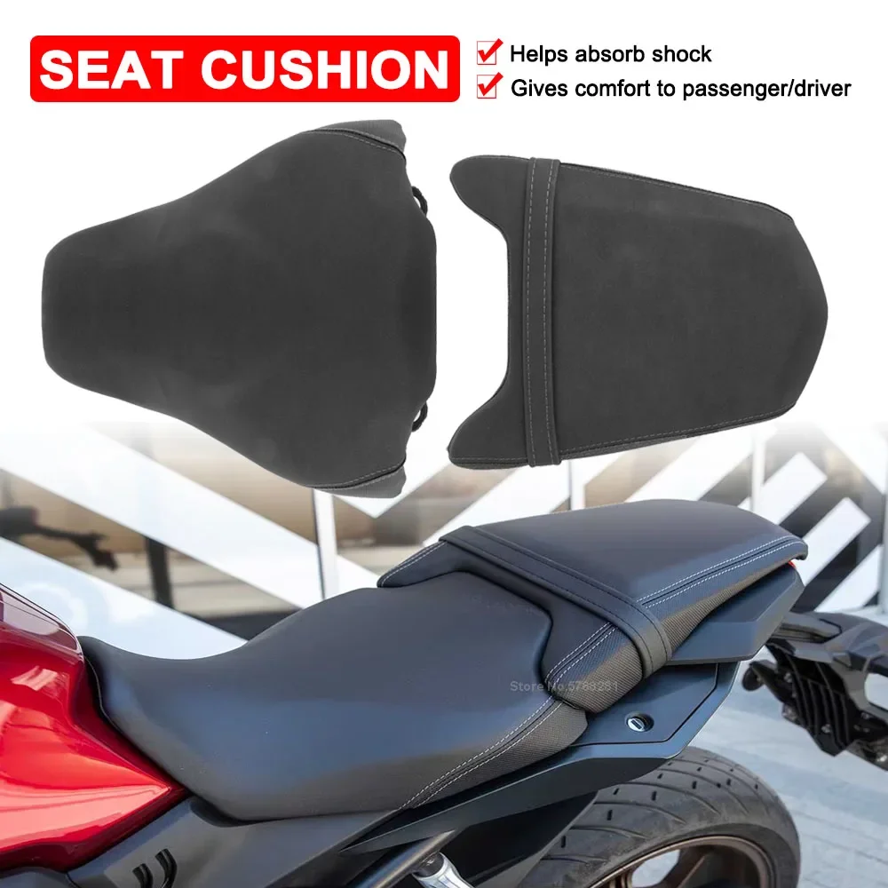 Almofada de assento de motocicleta cb650r cbr650r, para honda cb cbr 650r 2019-2023, motorista dianteiro, passageiro traseiro, assento solo, almofada