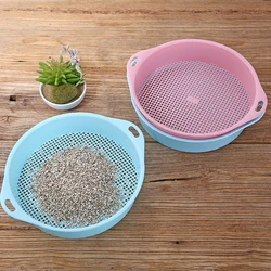 Garden square hole soil sieve plastic sieve 3mm soil sieve home gardening filter soil and stone tool soil particle sieve