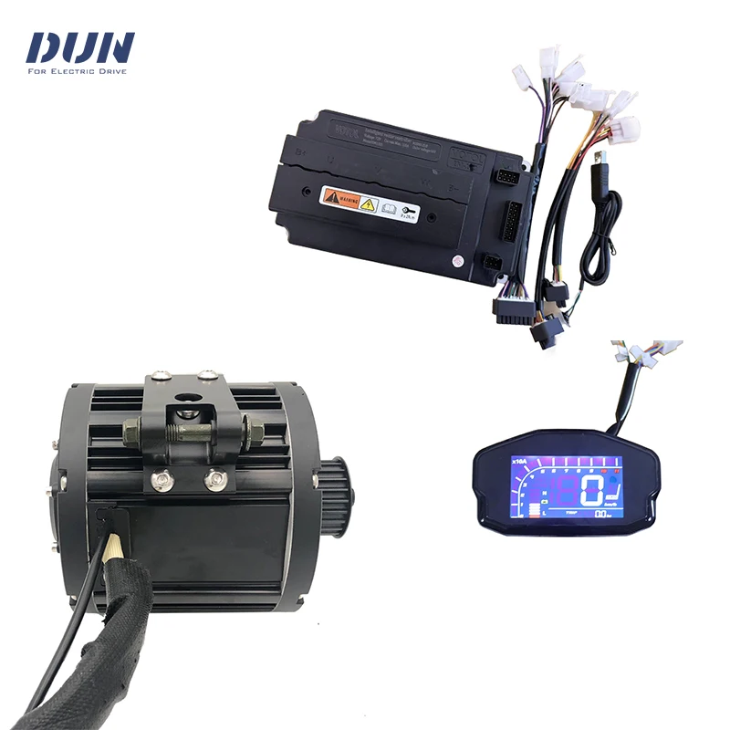 qs138 3000W Peak 9KW 72V 100KPH PMSM Mid Drive Motor with EM150 Controller and DKD Display For Dirtbike Moped