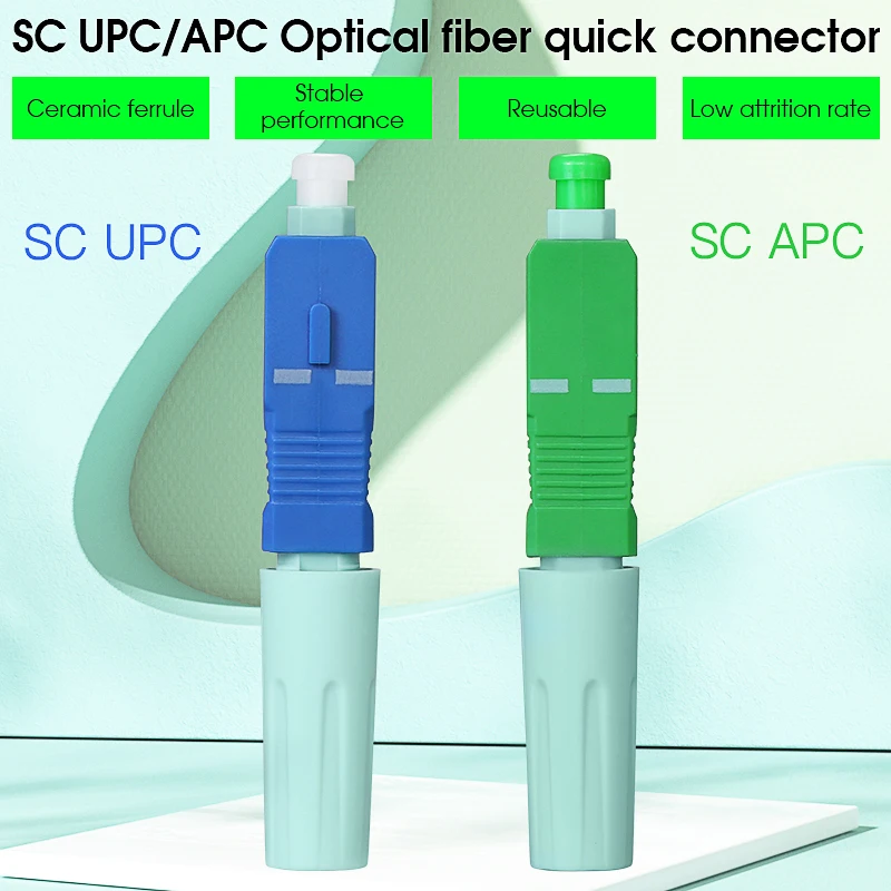 FTTH SCUPC/SCAPC Optical Fiber Quick Connector Single Mode Leather Fiber Optic Cable Cold Splicing Fast Connector Assembly Tools