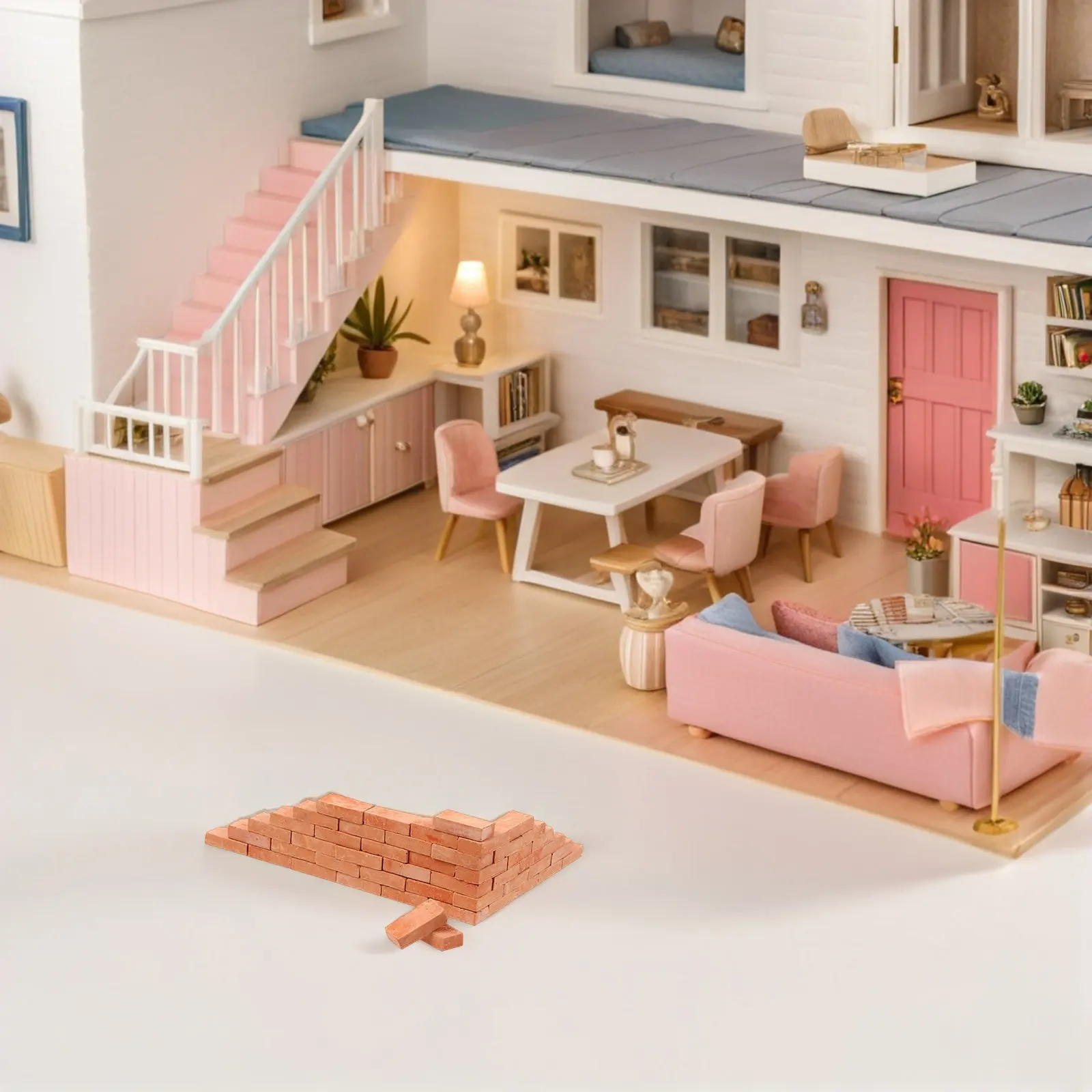 150Pcs Brick Simulation Miniature Decors for Sand Table DIY Micro Scene Layout Landscape Accessories Mini Bricks