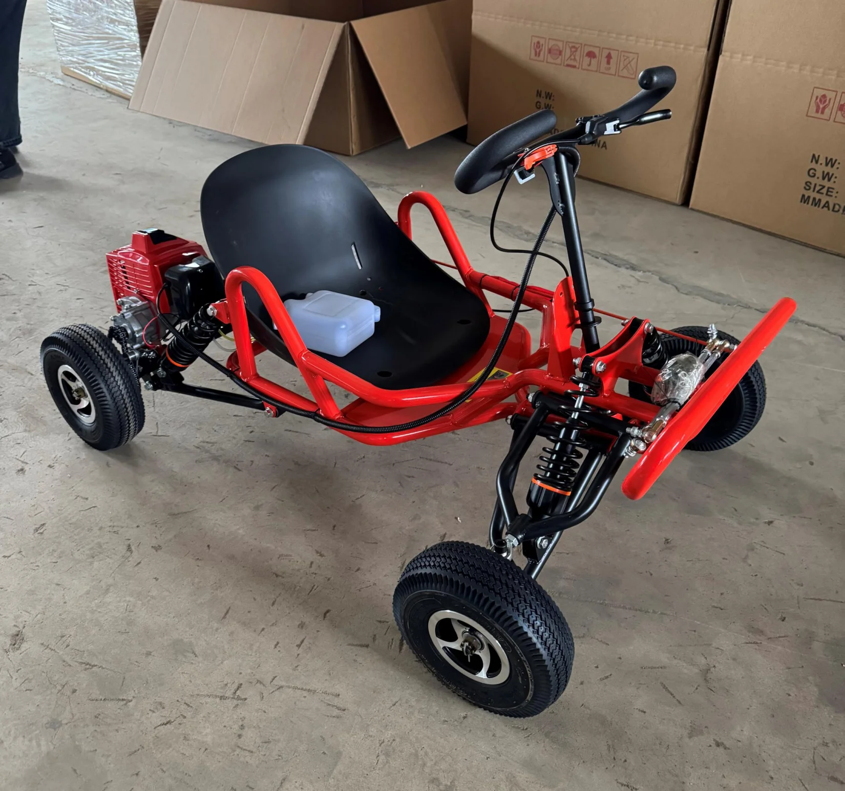 Hand-Start Two-Stroke Engine Outdoor All-Terrain Multi-Function Adult and Child Single-Seat Kart Max 35km/h Thrilling Adventure