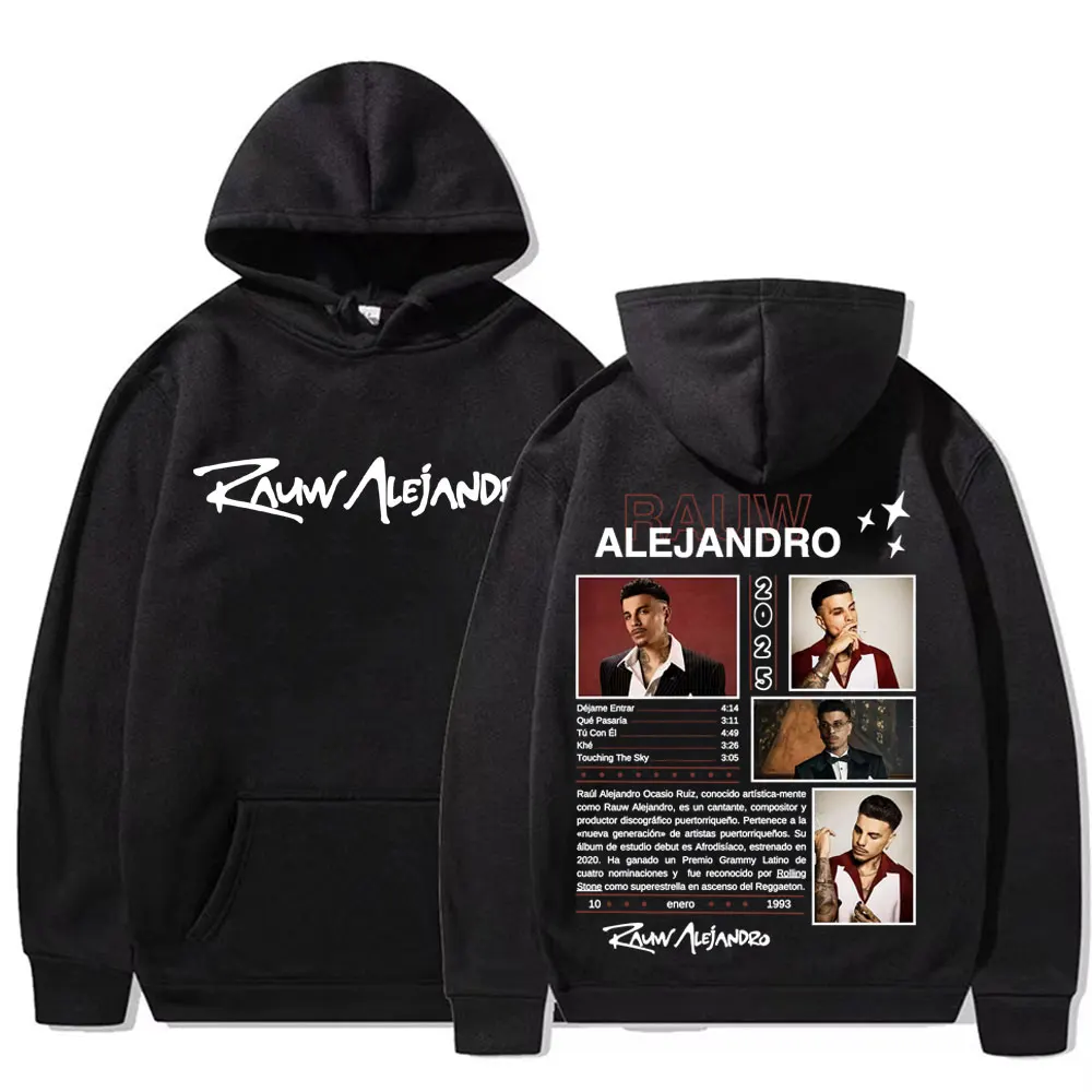

Рэпер Rauw Alejandro 2025 Tour Merch, пуловеры для мужчин и женщин, модные трендовые толстовки высокого качества, повседневные флисовые облегающие толстовки