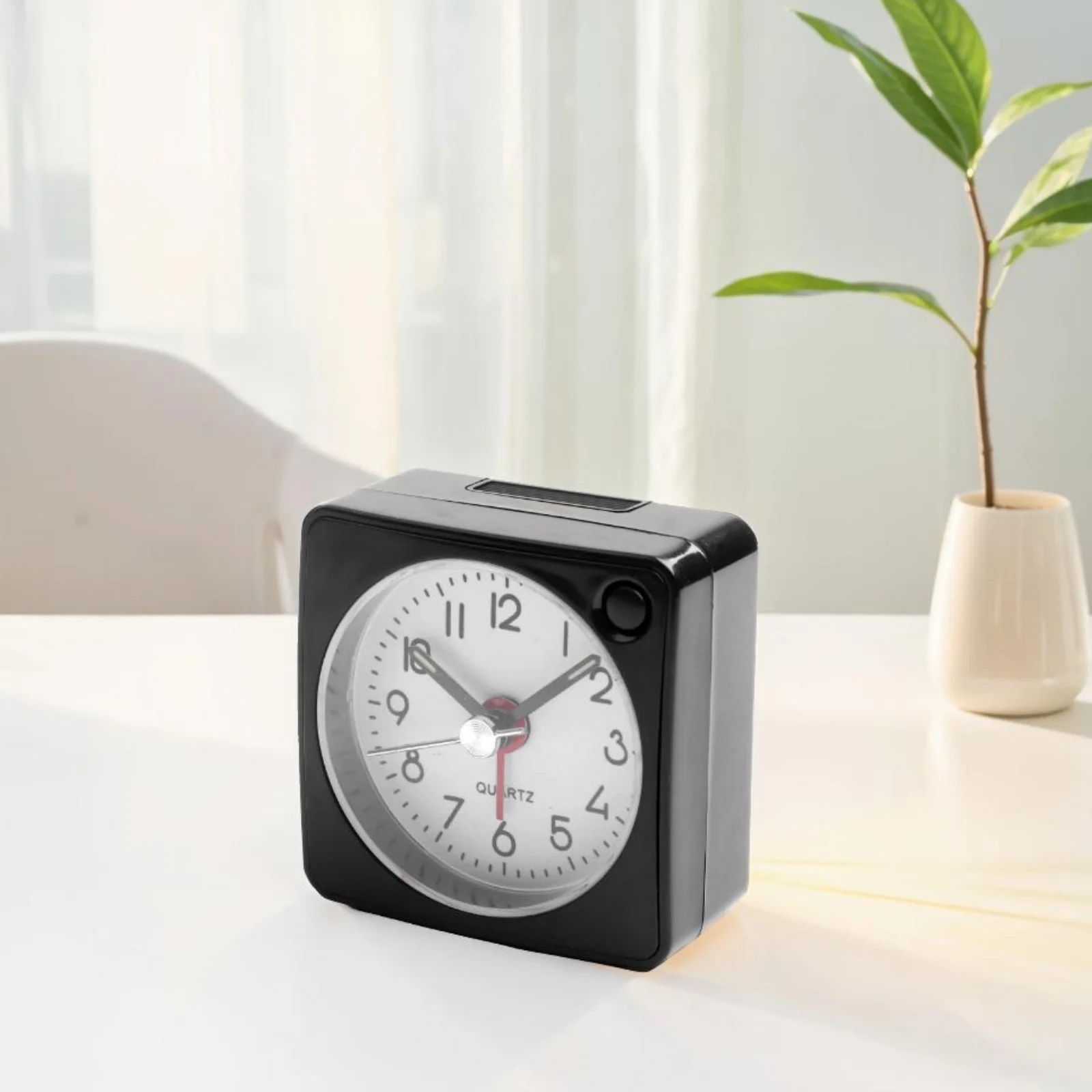 Snooze Alarm Clock Travel Alarm Clock Analog Clock Silent Second Scanning Crescendo Alarm for mini Design Outdoor Activities