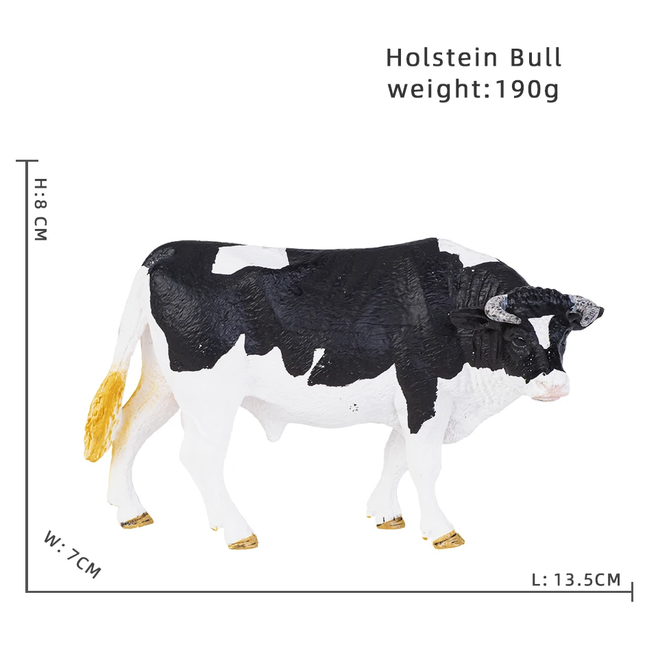 Nutztiere Milch Kuh Geflügel Rinder Kalb Stier Bison Ox Action figuren Sammlung PVC frühen pädagogischen Spielzeug Kinder Geschenk – Detail 11