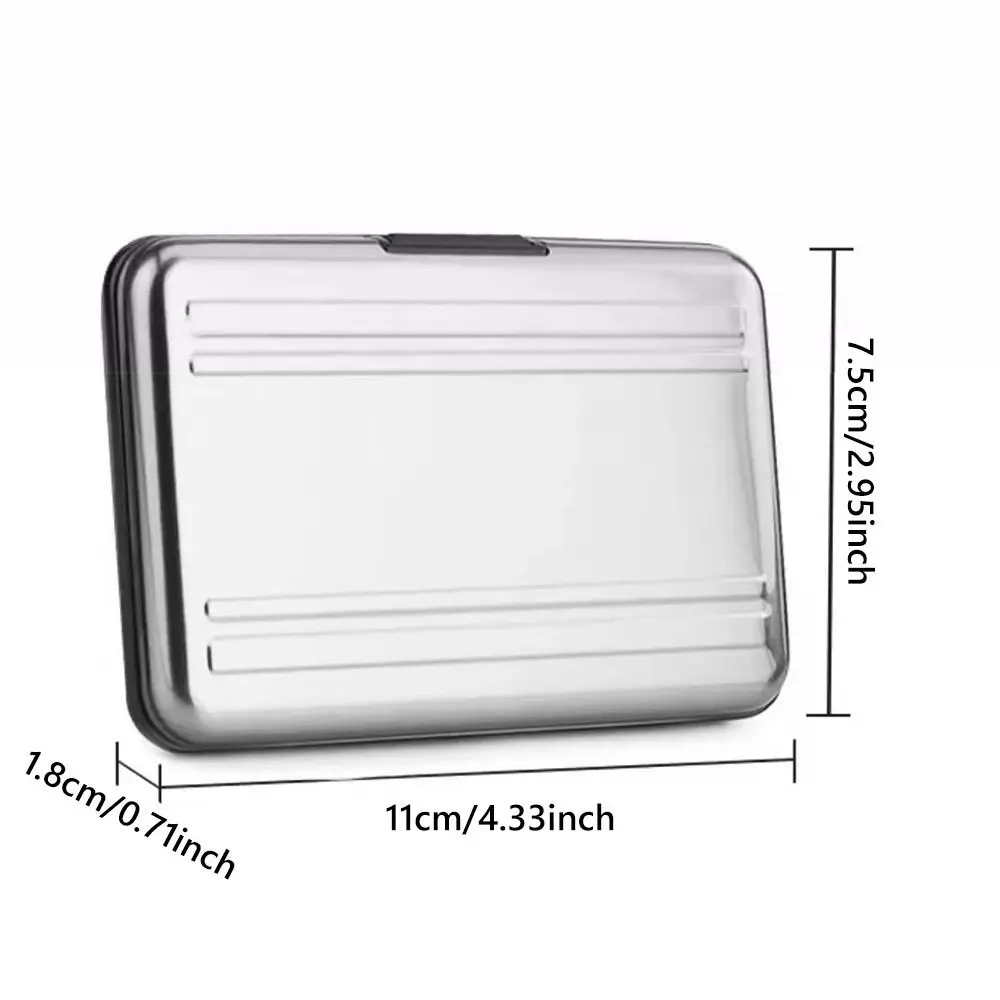 16 Slot Memory Card Case Dual Layer Aluminum Protector SD Cards Storage Box Travel Use Black Silver Micro SD Card Holder - view 6