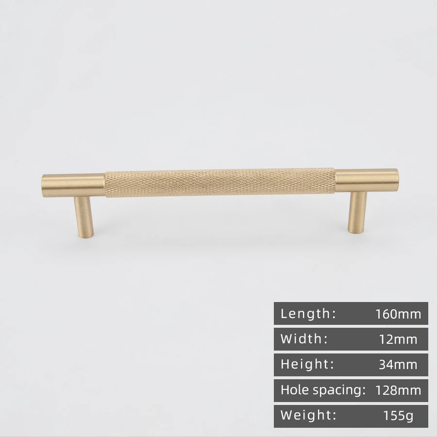 KEDLO Massief messing knoopgreep 500mm lange handgreep keukenkast Europese stijl licht luxe geborsteld messing gouden handgreep