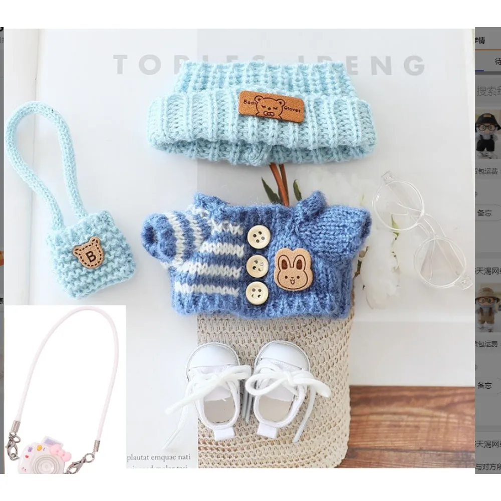 

Mini Doll'S Clothes Outfit Accessories For Korea Kpop Exo Labubu Idol V1 V2 striped sweater autumn and winter clothes Clothing