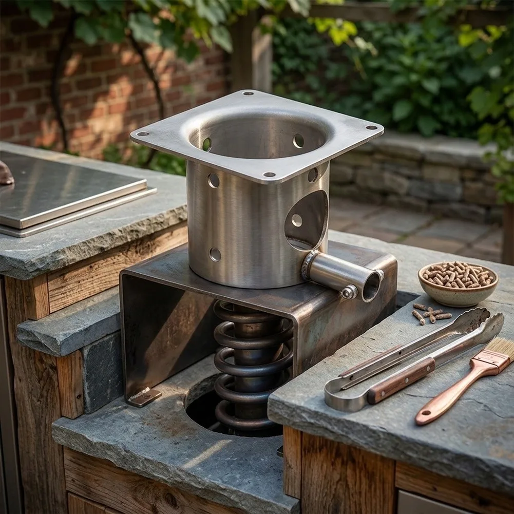 1 Piece 304 Stainless Steel Fire Burn Pot Replacement Pellet Grill Outdoor BBQ Heating System Accessories