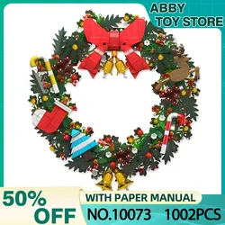 MOULD KING 10073 10074 MOC Christmas Wreath and Dried Flower Wreath Building Blocks Bricks Puzzle Toy Christmas Gifts For Kids