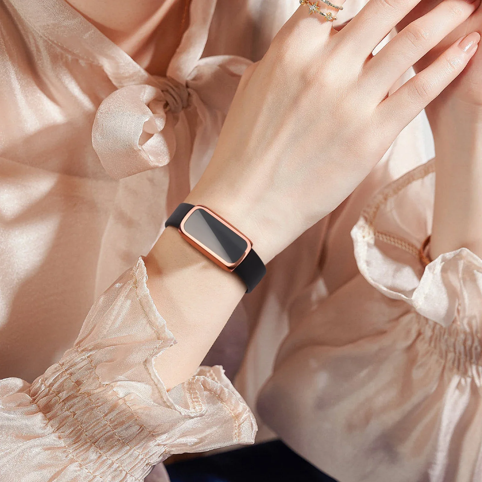 Full Coverage Protective Case For Fitbit Luxe Cover Soft TPU Ultra-thin Screen Protective Cover For Fitbit Luxe Case BumperShell