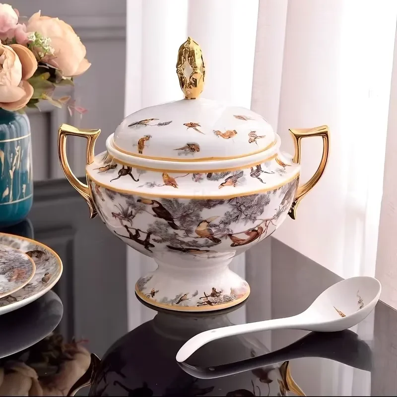 China Dinnerware Sets Ceramic Porcelain Dinner Designer Dinnerware Set for 12 People