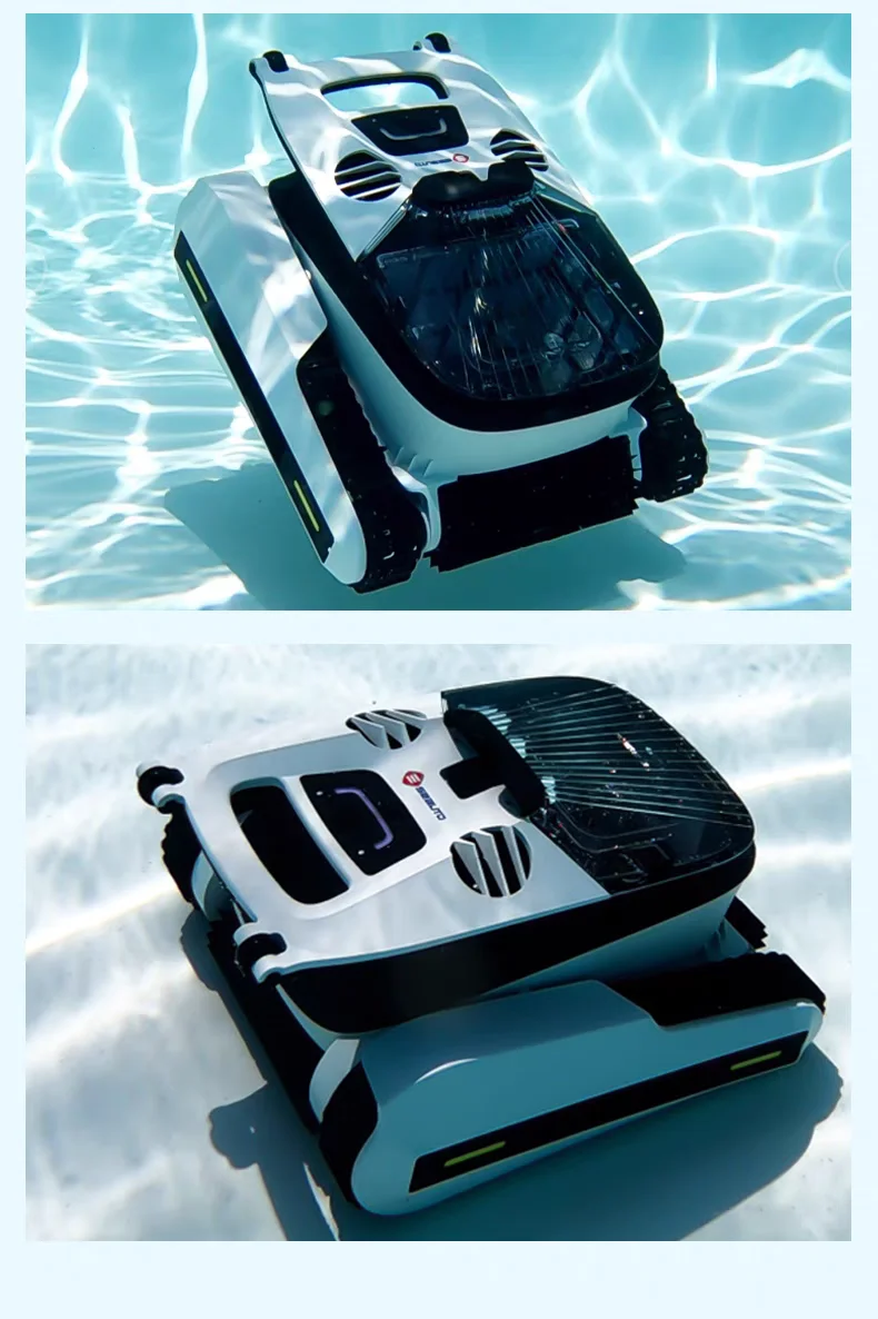 

High Quality Automatic Swimming Pool Bottom Cleaning Robot Intelligent Wireless Underwater Vacuum Cleaner Plastic Suction