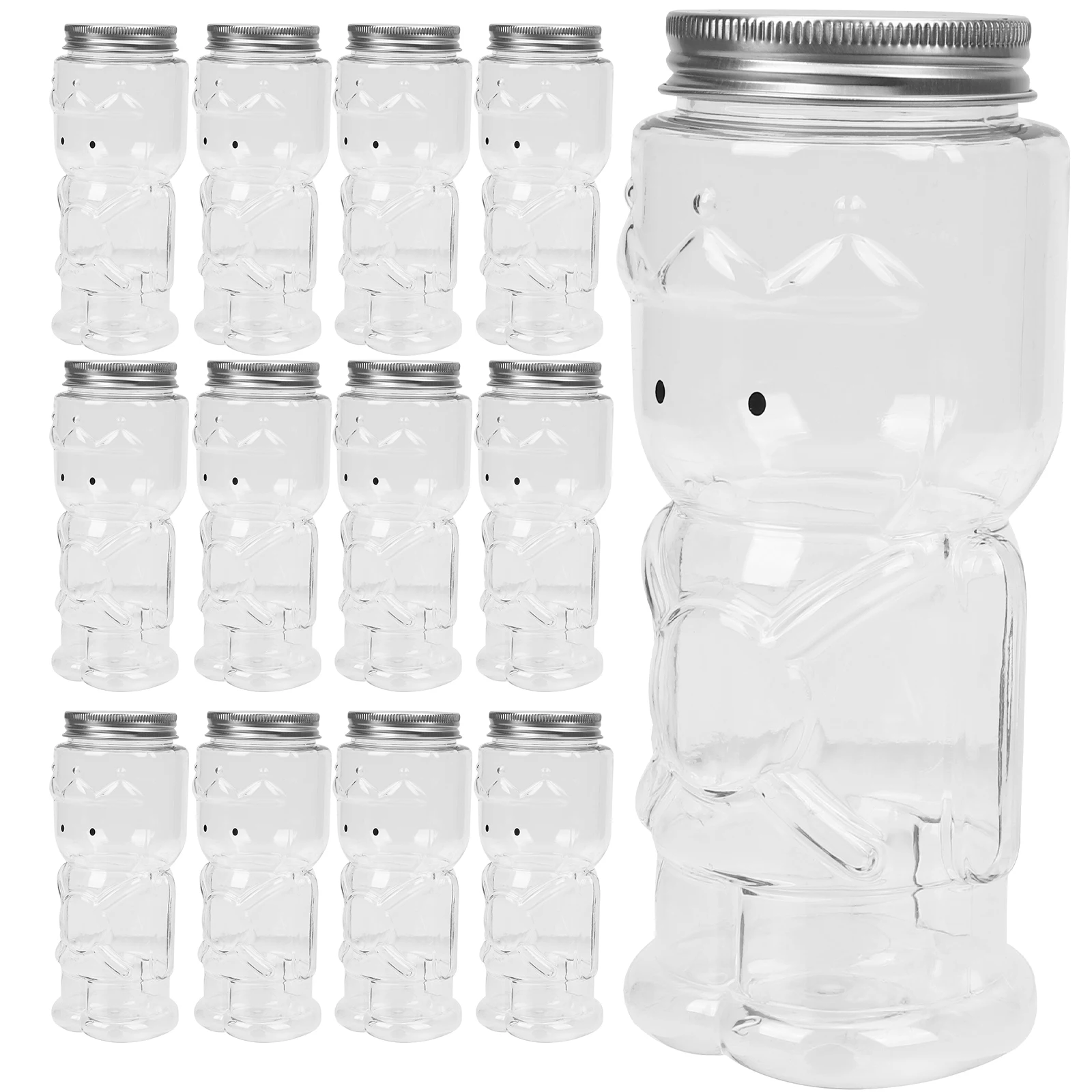 

10pcs Clear Juice Leakproof Reusable Pet Drinking Bottles Portable Smoothie Beverage Containers For Travel Party Home Use Bulk