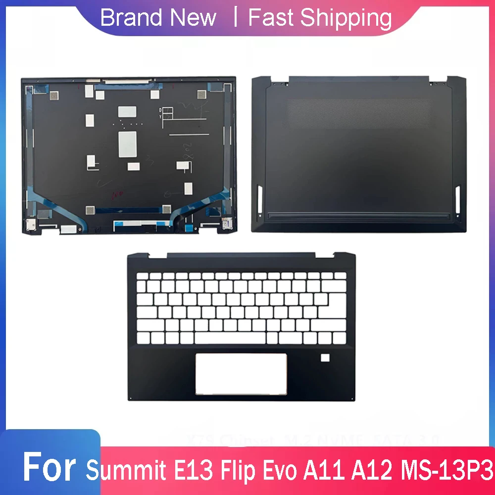 

Новый нижний чехол для MSI Summit E13 Flip Evo A11 A12 MS-13P3, задняя крышка ЖК-дисплея для ноутбука, упор для рук, верхние петли, сменная задняя крышка