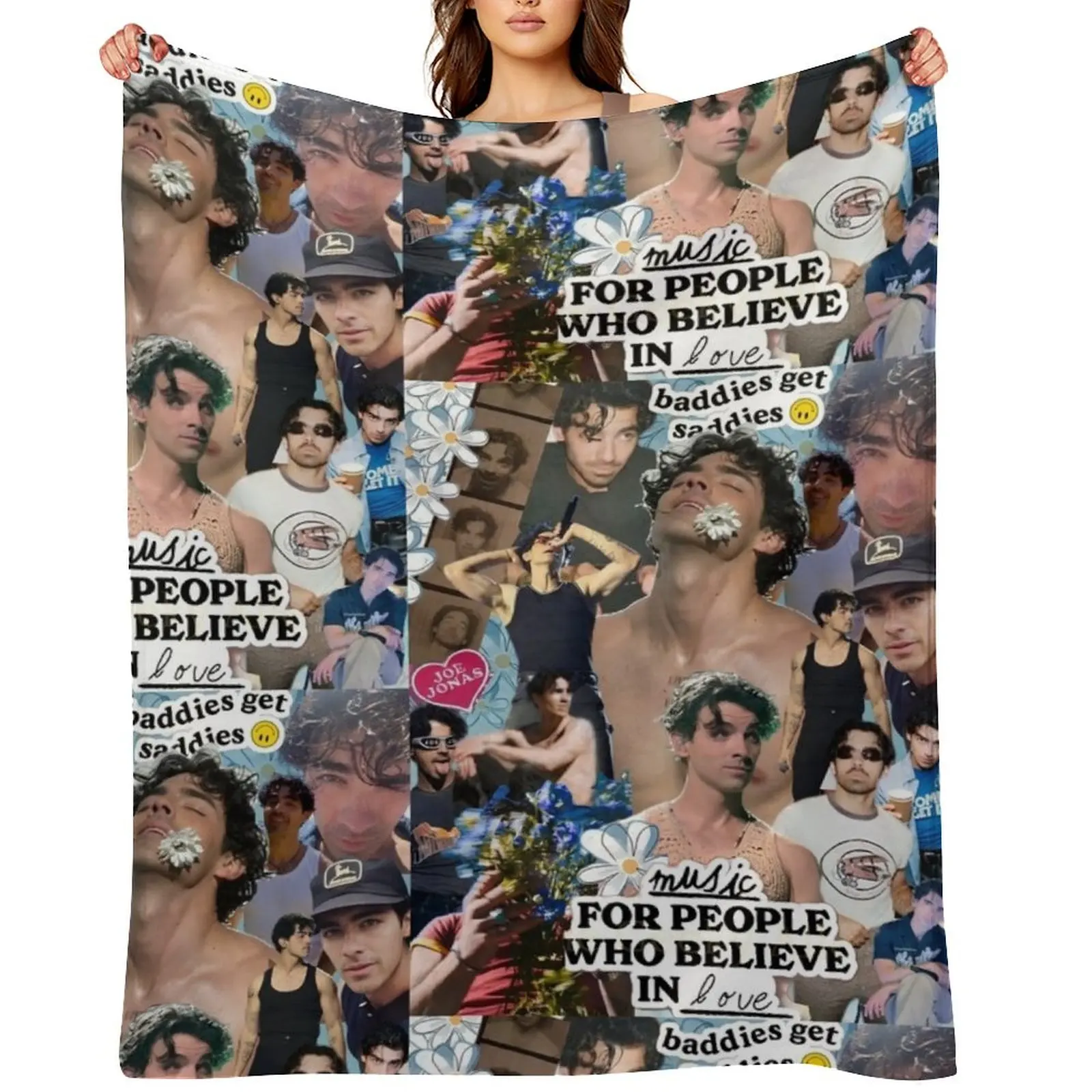 

Even Baddies Get Saddies Throw Blanket for babies warm for winter Hair Flannel Fabric Blankets