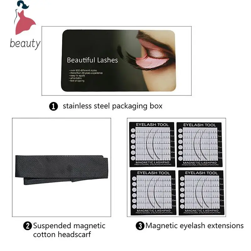 Magnetic Enxerto Eyelash Headband, lenço para Lash Extension Supplies, Testa Toalha Pad, Eyelash Tablet Makeup Tool