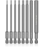 8pcs Hex Head Allen Wrench Drill Bits Set 100mm SAE Metric Allen Electric Hexagonal Bit Screwdriver Socket Bit Power Tool Parts