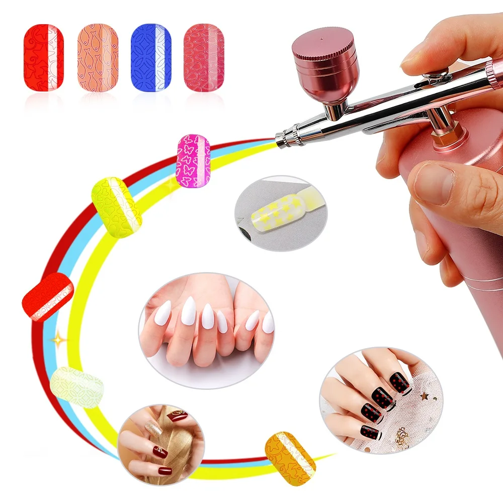 12 stücke Nagellack Farbe Airbrush Nagel Tinte Verwenden Für Airbrush Spritzpistole Farbe Malerei Schablone, Der Hohl Muster Nail art werkzeuge – Detail 21