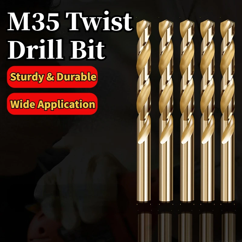 10pcs/set HSS M35 Cobalt Drill Bits 1-3mm For Metal/Stainless Steel - High-Speed Steel Cobalt Coated Drill Bits With Enhanced