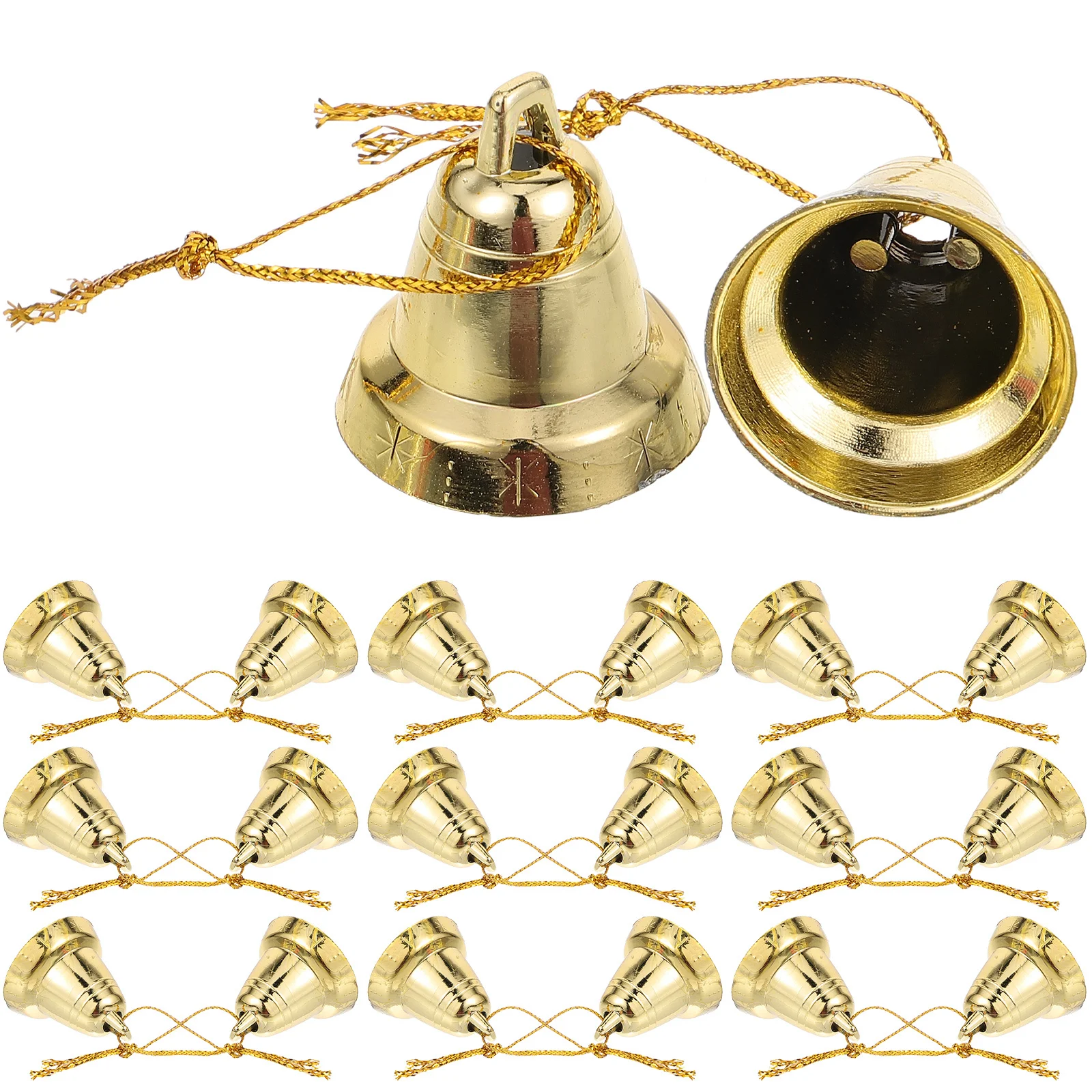 

36Pcs Christmas Bell Shape Pendants Plastic Hanging Ornaments Xmas Tree Decor Holiday Decorations Bell Shaped Pendant