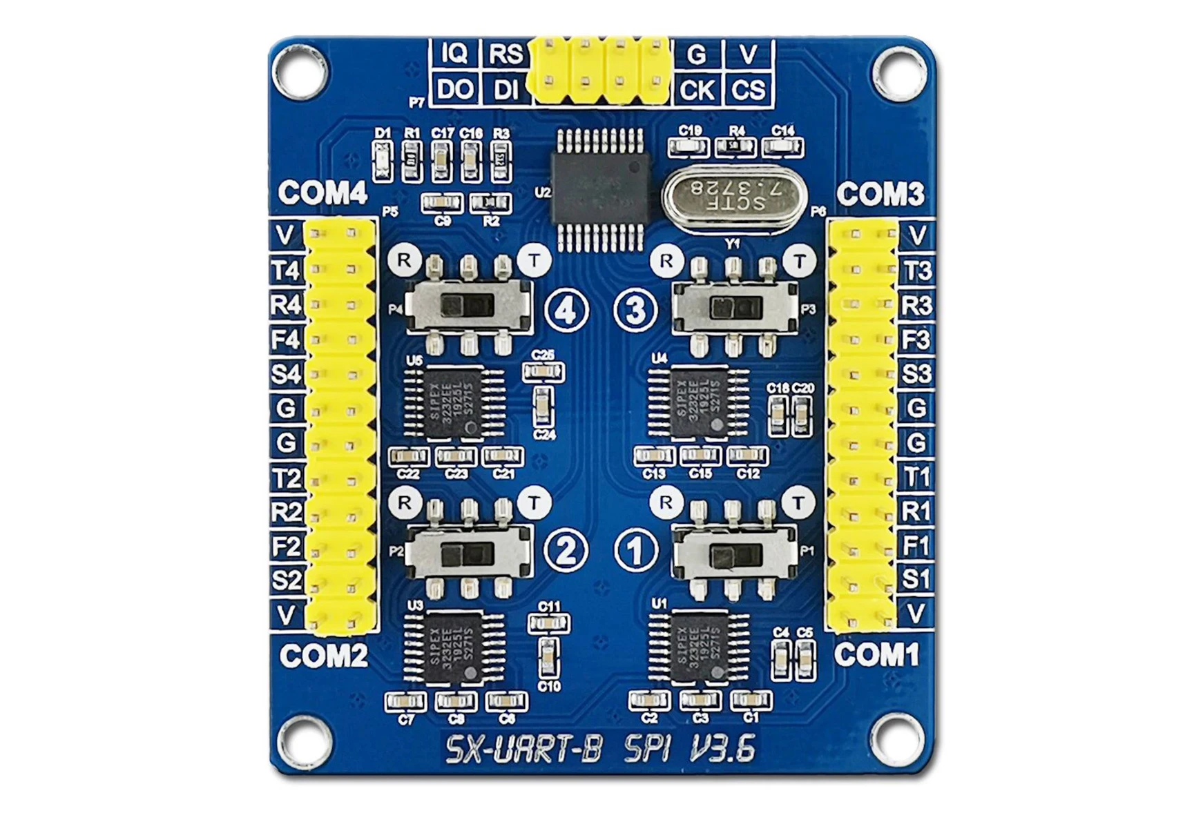 Модуль расширения последовательного порта Расширение SPI 4-канальная карта последовательного порта UART WK2124 TTL 232 заменяет CH9344