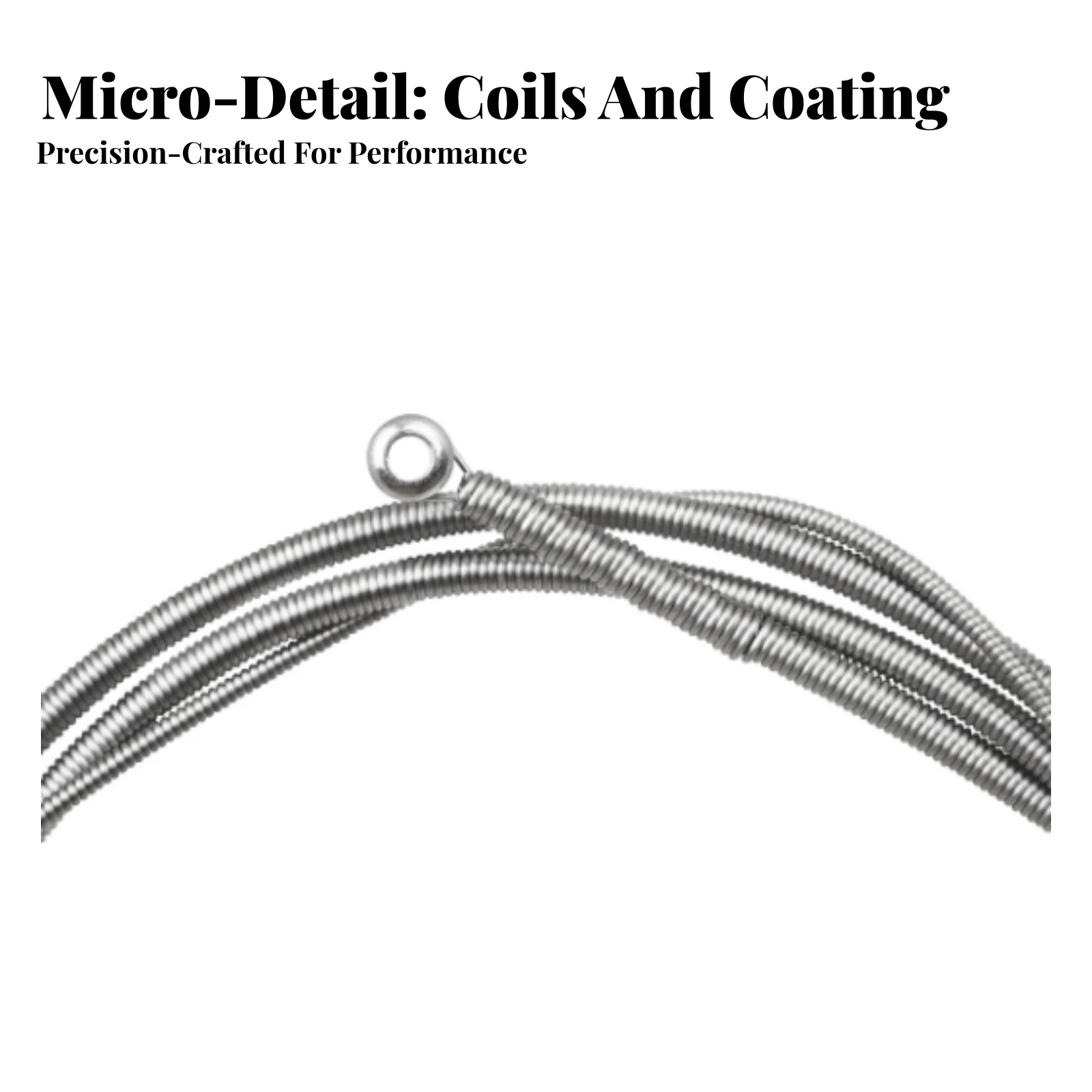 Coated Electric Bass Strings Medium Gauge 5-String Bass String Set Smooth Clear for Bassists, Studio Recording