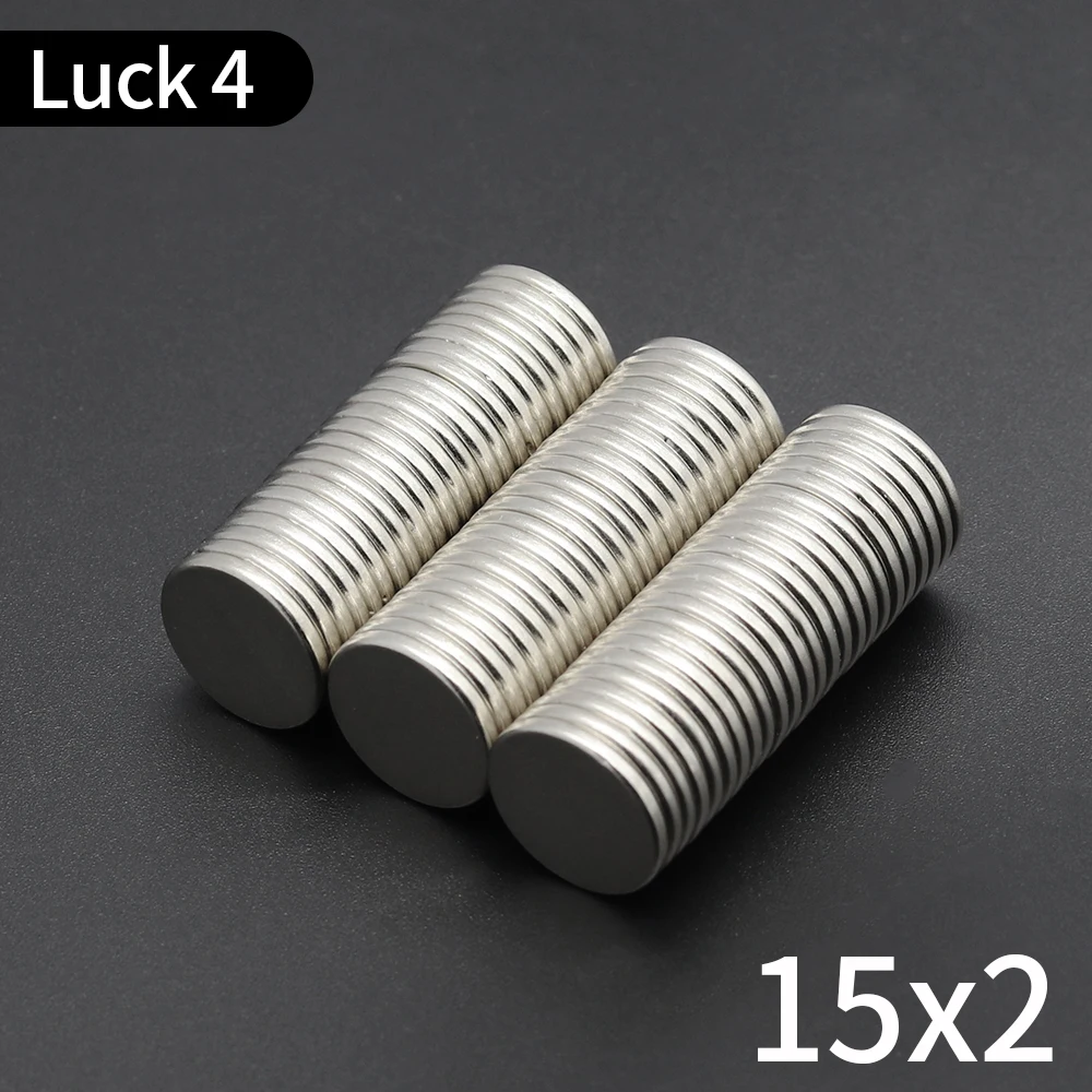 5/10/30/60/100Pcs Round Magnet 15x2 Neodymium Magnet 15X2mm Super Powerful Strong Permanent Magnetic imanes N35  DIY