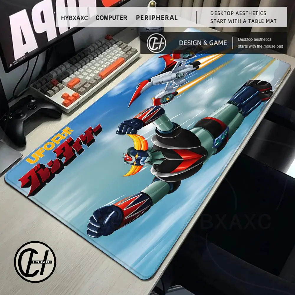 

Cartoon UFO Robot Grendizer Mouse Pad XXL Gaming Accessories Office Gamer Keyboard Desk Mat Non-Slip Laptop Mazinger z Mousepad