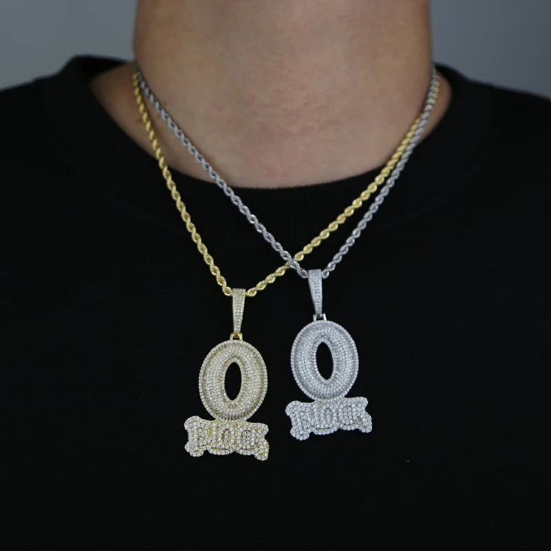 Pendentif Collier Hip-Hop XO En Alliage Zinc - Lettre Anglaise Avec Zircone, Chaîne Réglable, Style Urbain Tendance