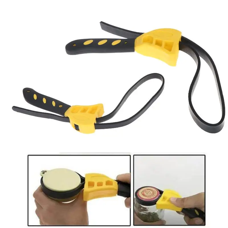 1/2Pcs Adjustable Rubber Strap Wrench Non Slip Grip Universal Fit For Plumbing Car Repair DIY Maintenance Tasks