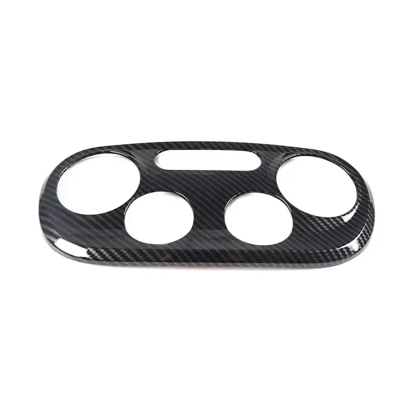 

Gao Ruying For Fiat 500 2016-24 ABS Carbon Fiber Car Air Conditioning Adjustment Switch Button Frame Cover Interior Accessories