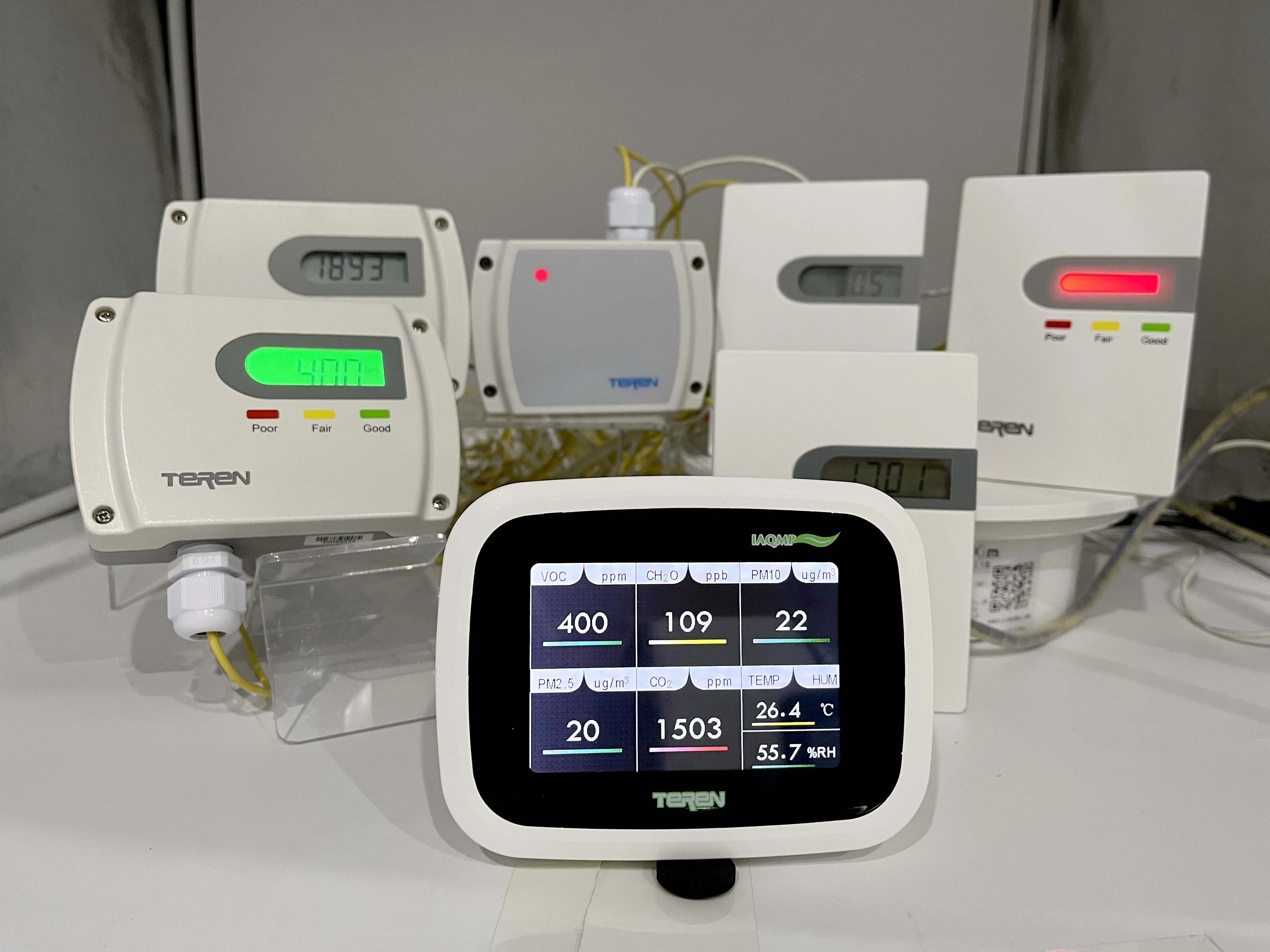 HVAC Test Instruments Multi-function Indoor VOC CH2O PM2.5 PM10 CO2 T/RH Air Quality Detector Multi Gas Detector