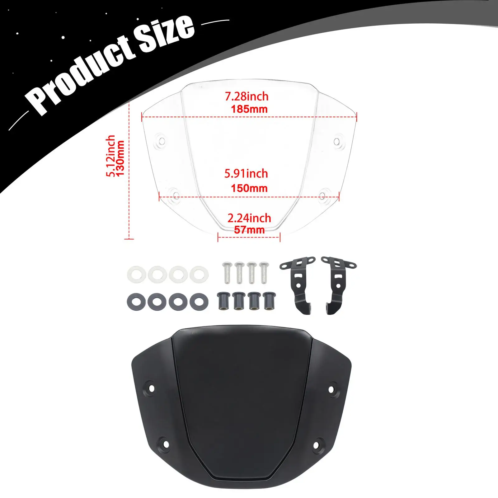 Motorcycle Windshield Practical Replacement Accessory Wear Resistant Protector for Honda CB65