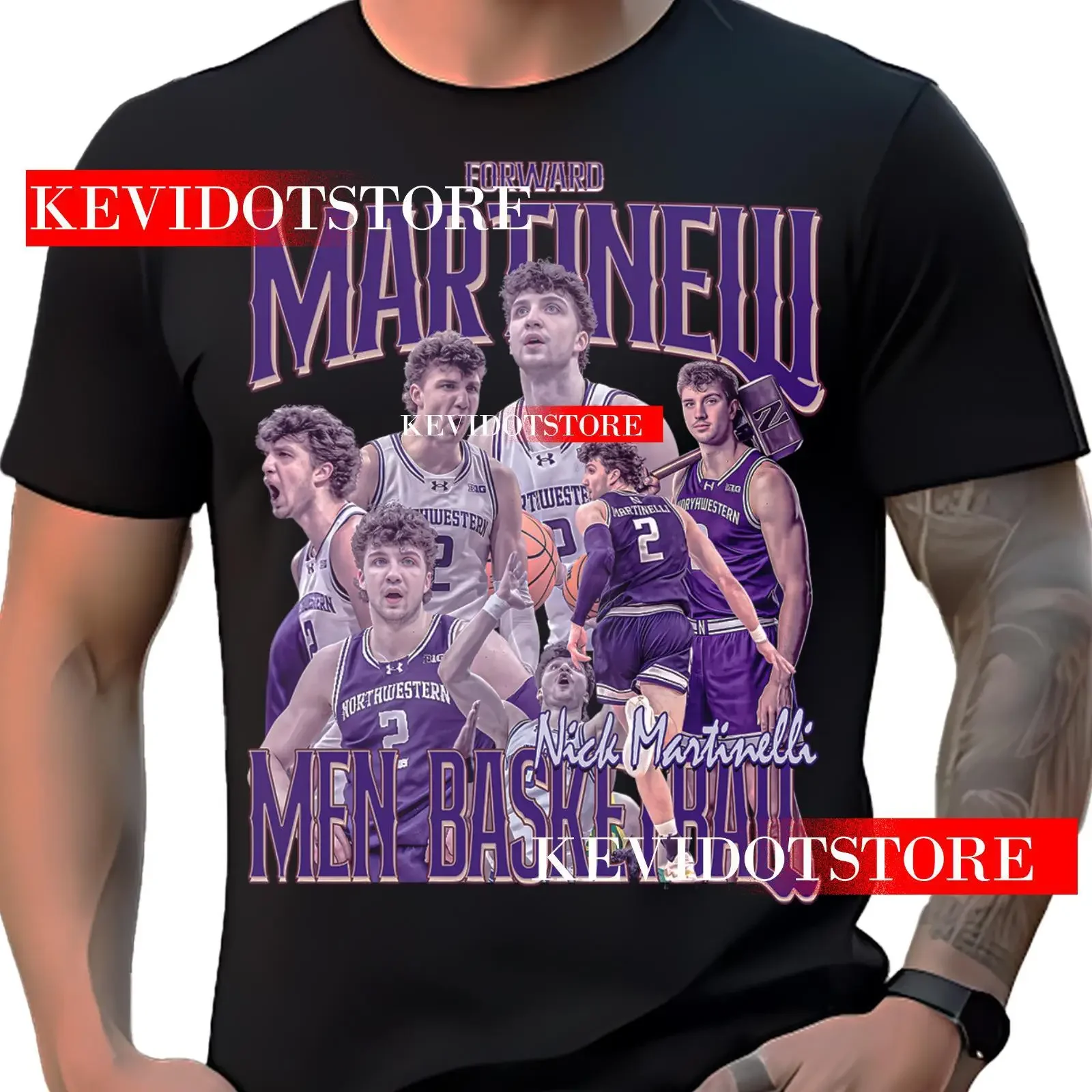 Camiseta Nick Martinelli, Diseño Vintage de Jugador de Baloncesto, Estilo Desgastado, Elegante, Transpirable, Versátil y Suave
