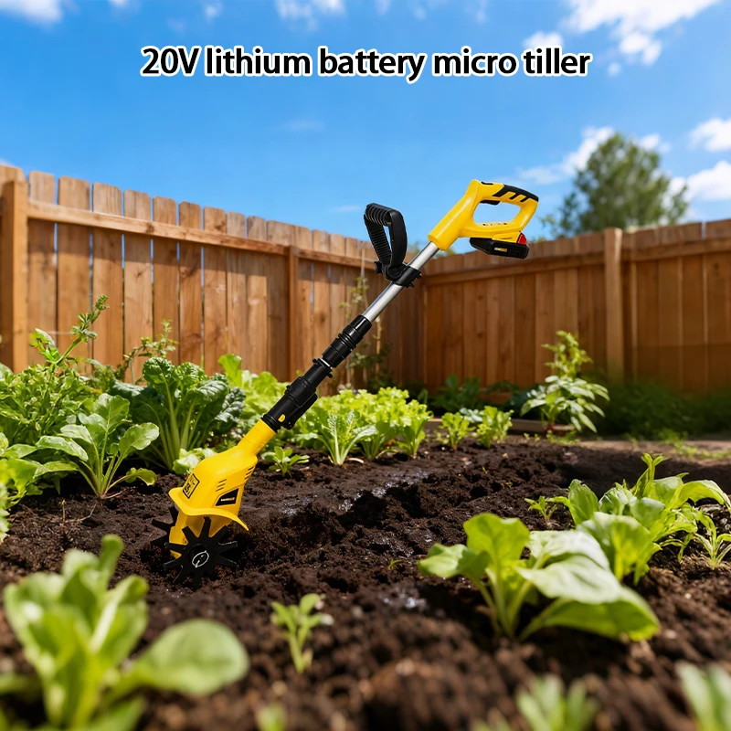 20 فولت قوية اللاسلكي يده الحارث الكهربائية حديقة المزارع المحمولة الروتاري آلة تخفيف التربة لحديقة الدفيئة