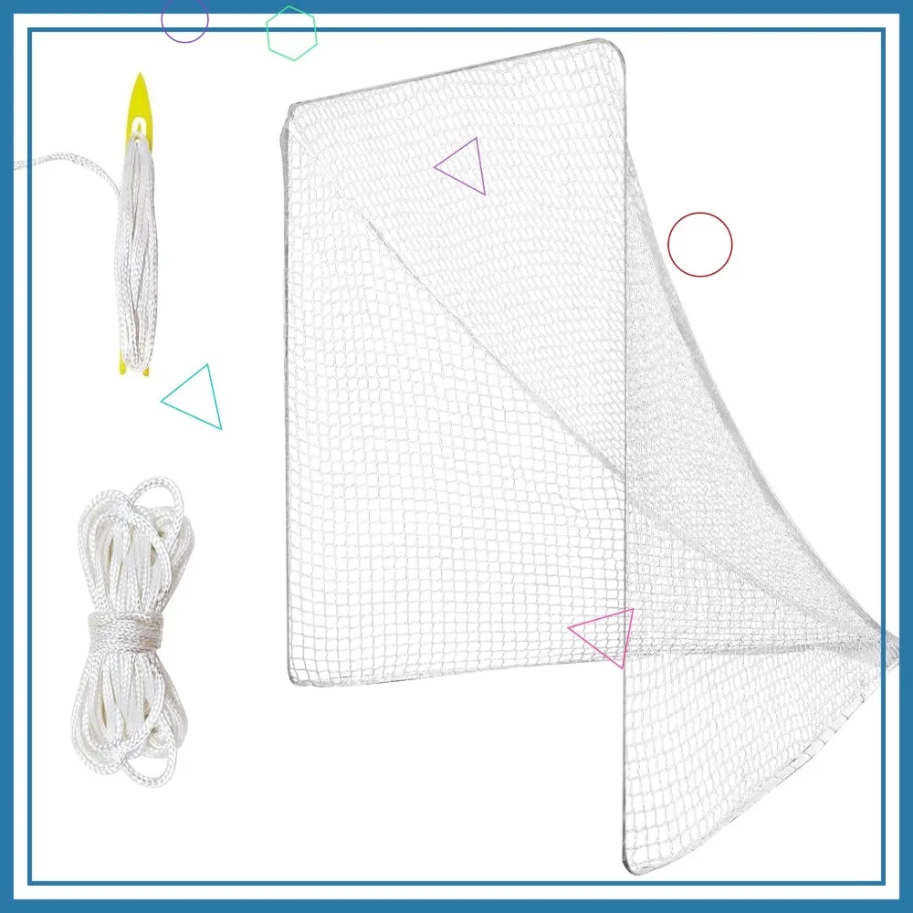 

Heavy Duty Lacrosse Goal Net Set - 1/2 Pcs 4/5/6mm, 6'x6'x7', with Installation Tool & Lacing Rope for Practice, Competition
