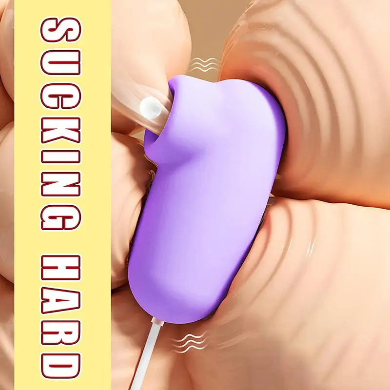 New 1 Set Soft Purple Silicone Suction Vibrator With Тypе-с Rechargeable Waterproof For Adult Personal Intimate Pleasure At Home view 3