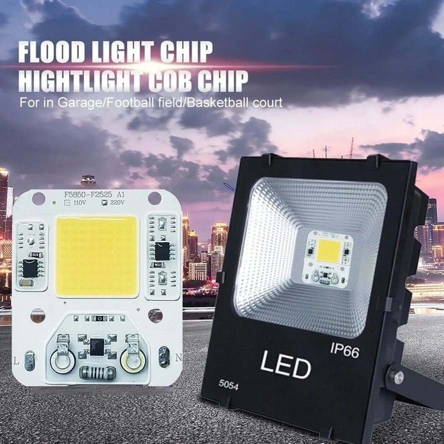 PwwQmm AC220V 110V LED 칩 50W 30W 20W COB 칩 필요 없음 드라이버 LED 램프 비즈 투광 조명 스포트라이트 Lampada DIY 조명