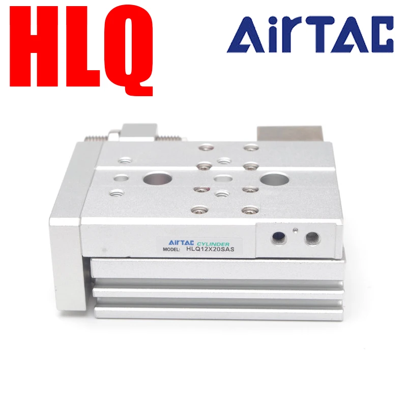AirTAC HLQ-6/8/12/1620/25-10/20/50/75/125-S/SA/SAS Linear Ball Bearing Slide Cylinder  High Precision Pneumatic Air Slide Table