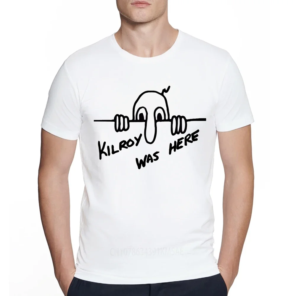 Interesting Kilroy was here Essential Design T-Shirt Printed Men Tshirt Cool Funny Men's Classic Tee Shirts Tops Casual T Shirts