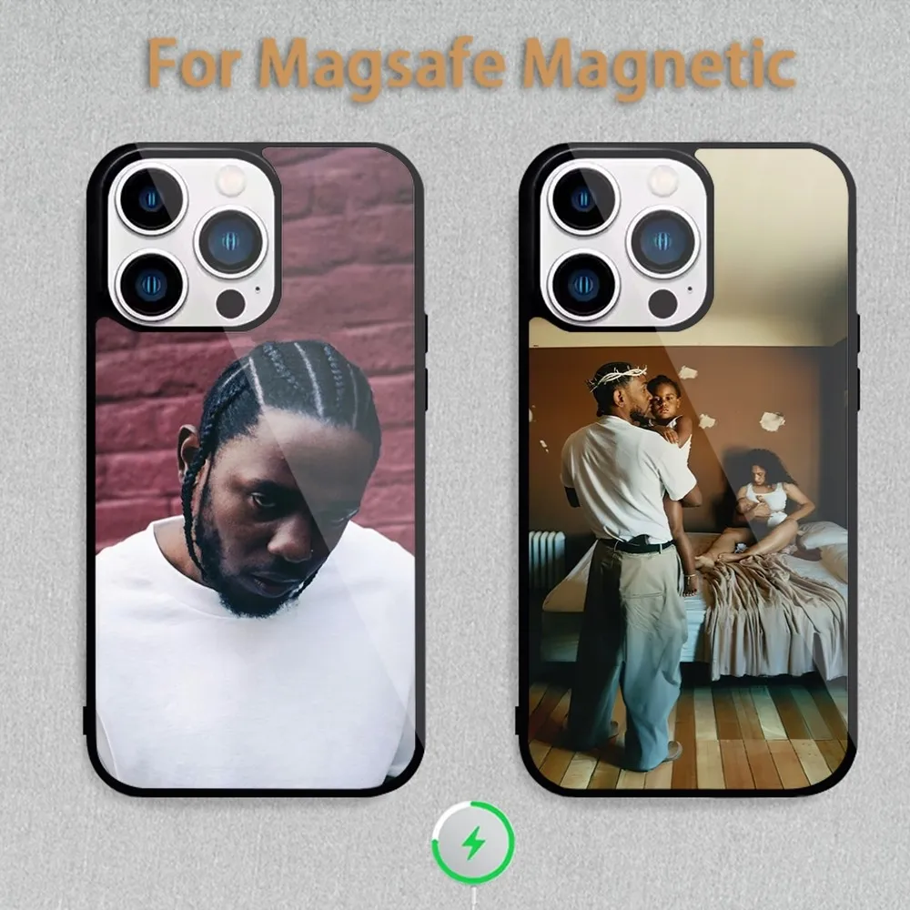 American rapper K-kendrick l-lamar Phone Case For Magnetic Inductive Charging iPhone 11 12 13 14 15 Max Pro Mini Plus Shell