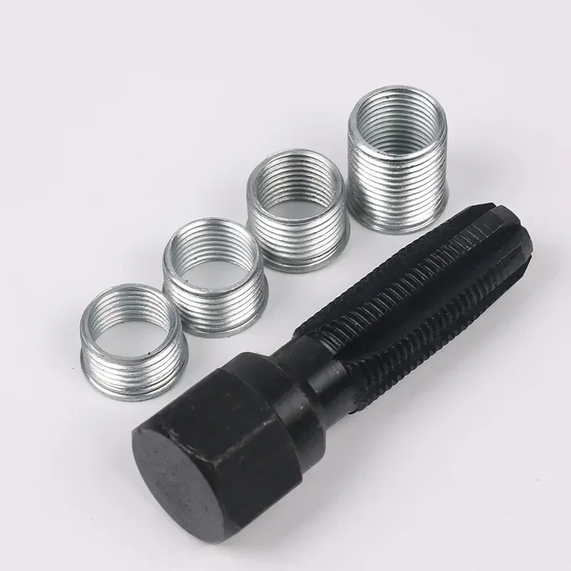 14mm Car Cylinder Head Tap Spark Plug Hole Rethreading Helicoil Thread Repair Tool Kit Spark-plug Hole Sleeve for Repair Parts