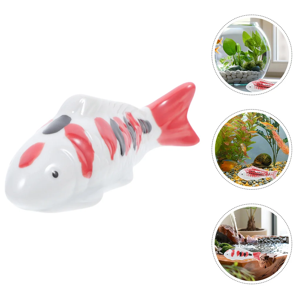 

2Pcs Artificial Floating Fish Ornaments Ceramic Realistic Goldfish Decor for Aquarium Pond Garden Fountain Desktop Koi Set