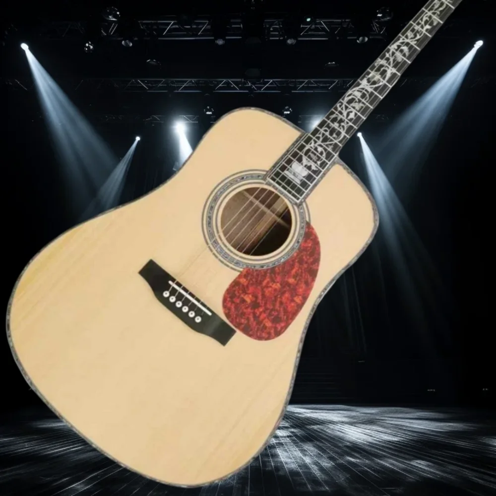 

41 Inch Acoustic Guitar Ebony Neck Picea Asperata Body Ebony Neck Ebony Fingerboard Classic Dreadnought Shape Free Shipping Pop