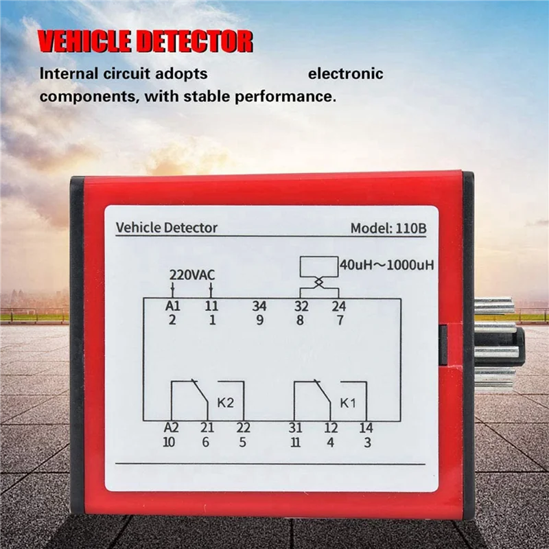 【NEW】3X 110B 차량 감지기 AC220V 단일 채널 유도 차량 루프 감지기(자동차 주차장 액세스 제어용)