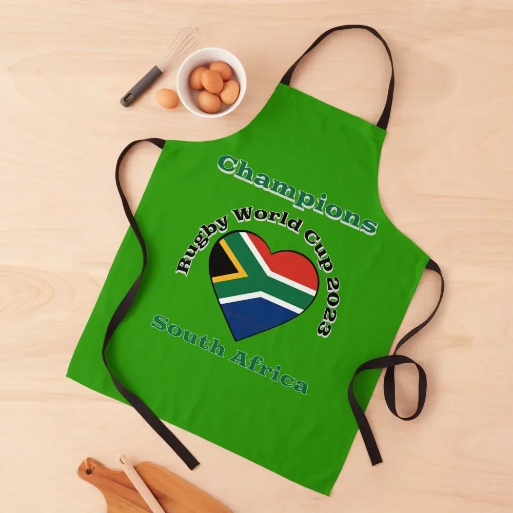 

South Africa Champions Apron Kitchen For Women men's barbecue with pockets Woman Kitchen Apron
