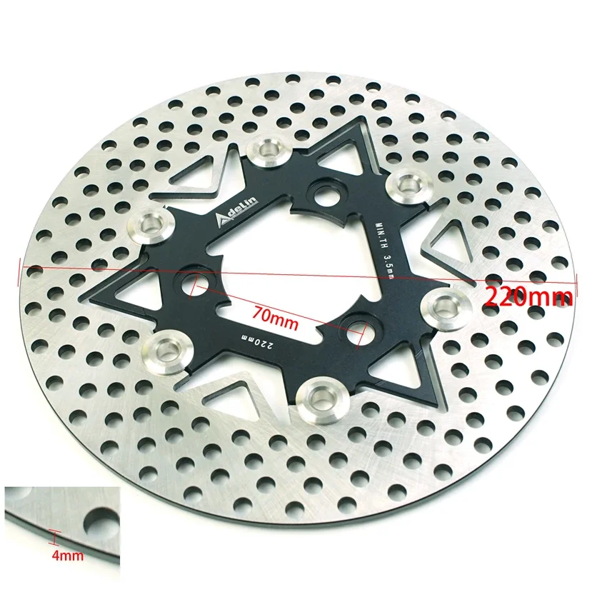 Adelin ADL-1 Caliper 82mm Pitching 4 Piston Brake Disc Rotor 220mm 70mm Pitching 3 Hole Universa Radial Mounting Caliper